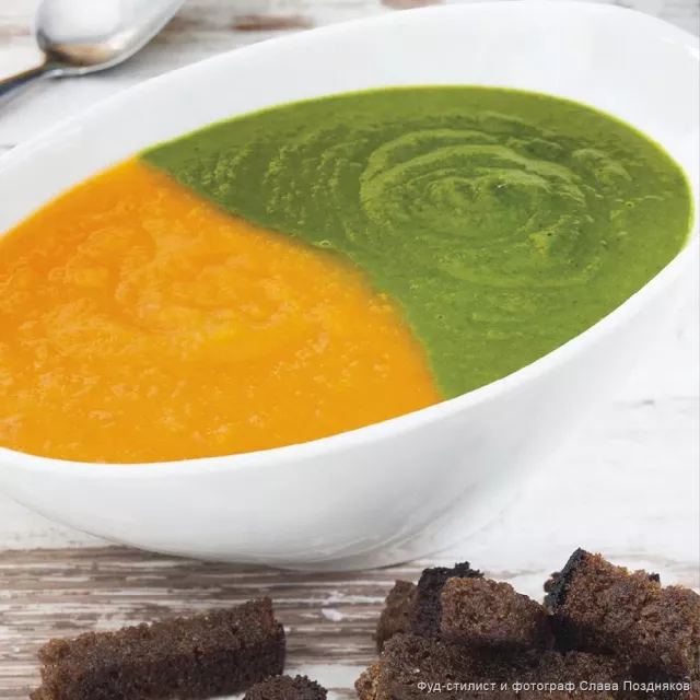 Крем-суп аз каду ва исфаноҷ